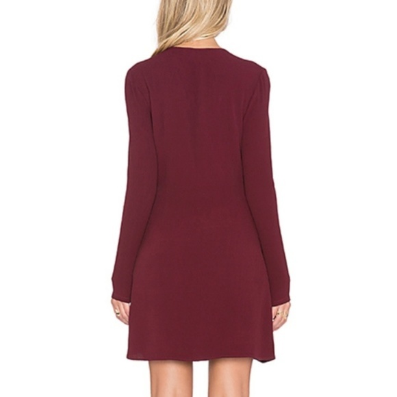 DEREK DRESS IN OXBLOOD, Stone Cold Fox, Size S - Picture 4 of 8